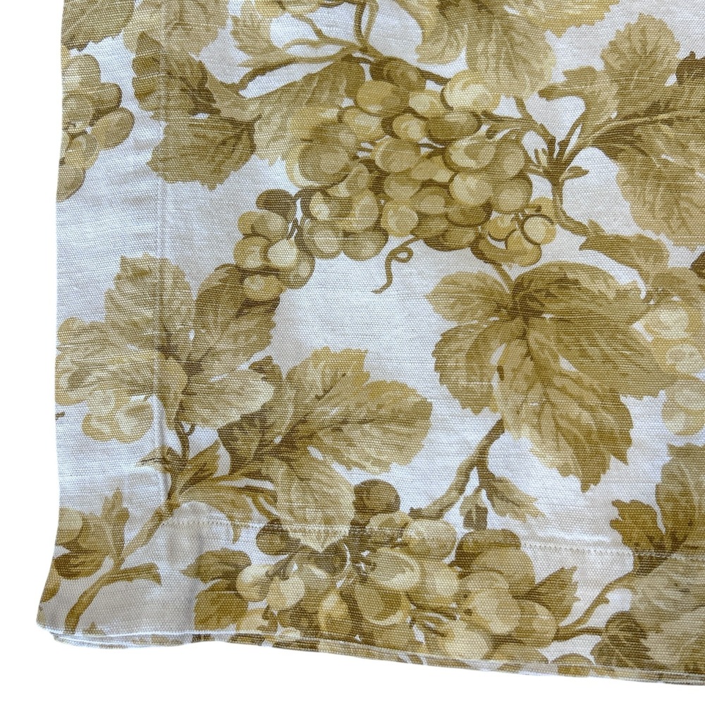 Williams Sonoma Tablecloth 56" X 72" Linen & Cotton Yellow Grapes French Country - Picture 3 of 8